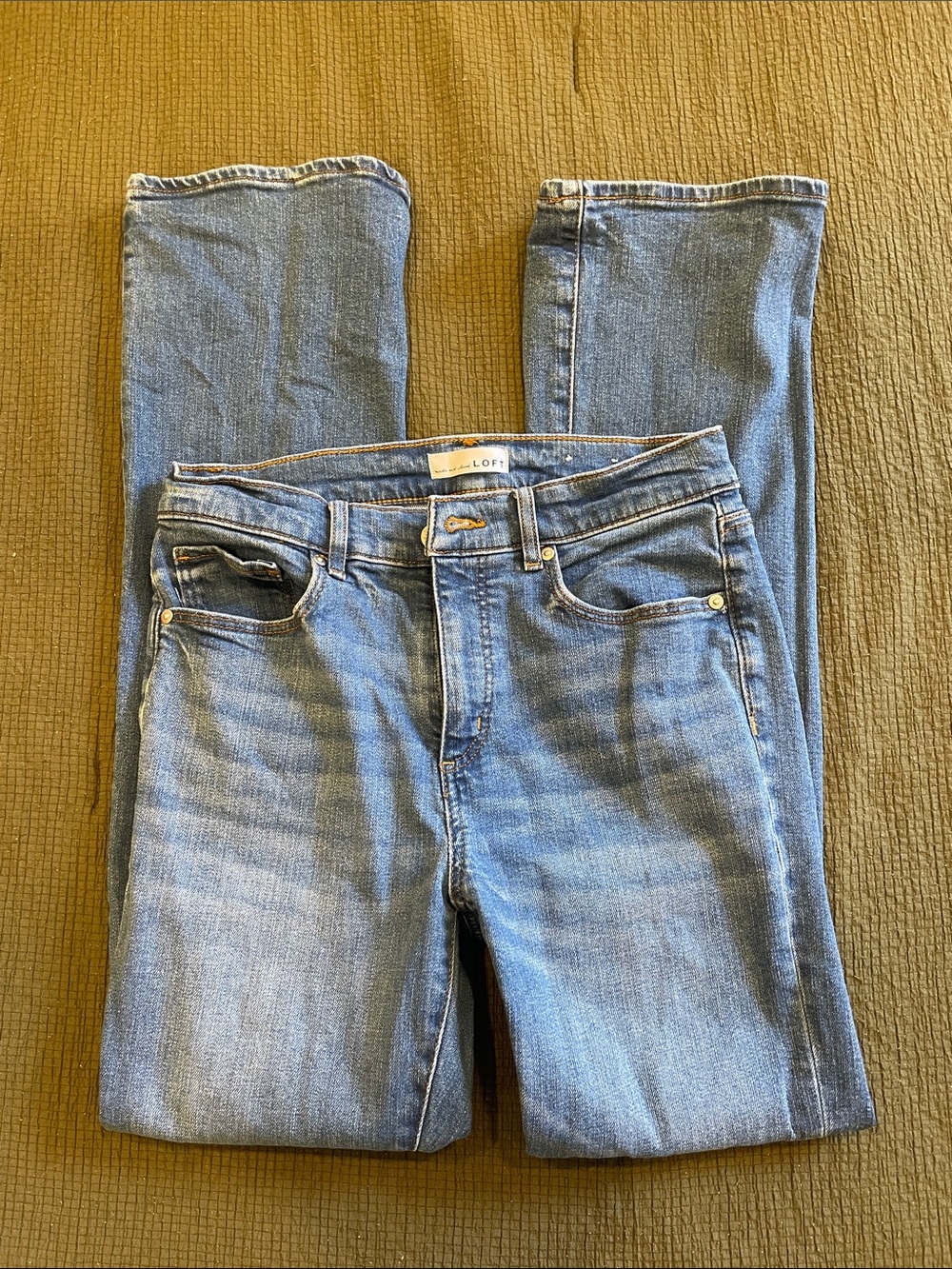 LOFT Skinny Jeans in Medium Blue Denim